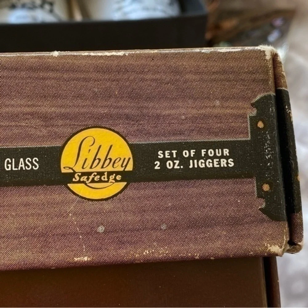 Mid Century Modern Curio Libbey Shot Glasses